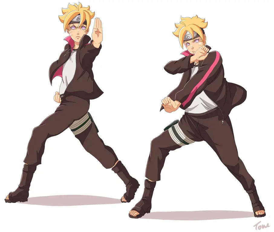 Adegan pertarungan seru di anime Boruto Para karakter Boruto sedang bertarung