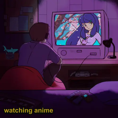 Menikmati Anime di iPhone Gambar seseorang yang menonton anime di iPhone