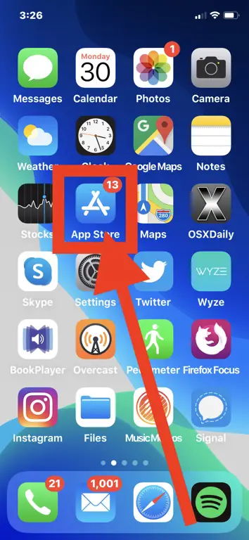 Mencari Aplikasi di App Store Antarmuka Apple App Store