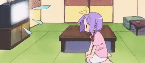 Nikmati anime favoritmu Karakter anime menonton TV