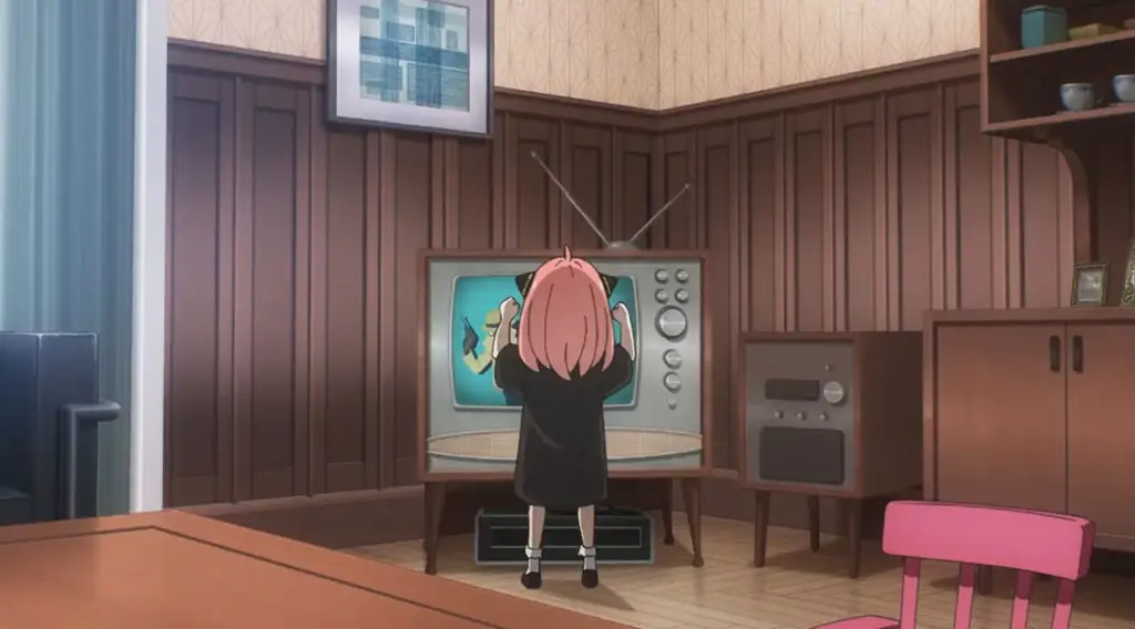 Menikmati Anime Kembali Gambar seorang penggemar anime yang sedang menonton anime dengan bahagia di tablet